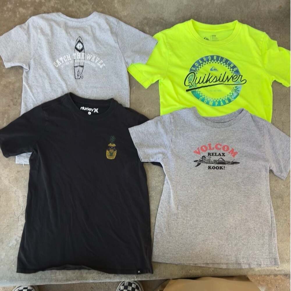 Boys Clothing Bundle Lot Tee Shirts  6/7 Hurly Quicksilver Volcom